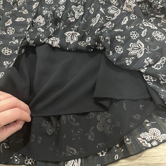 Zara Floral Print Knee Length Sheer Fabric Minidress With Long Sleeve Med ... - Picture 6 of 8